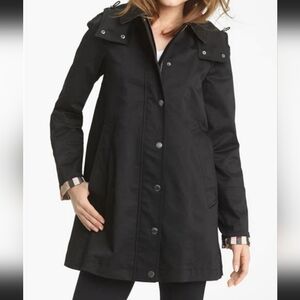 Burberry Dark Utility Jacket with Check Accents